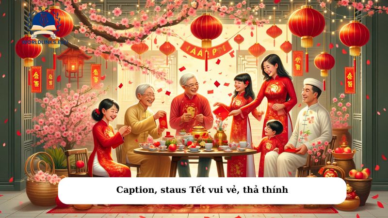 Caption, staus Tết vui vẻ, thả thính