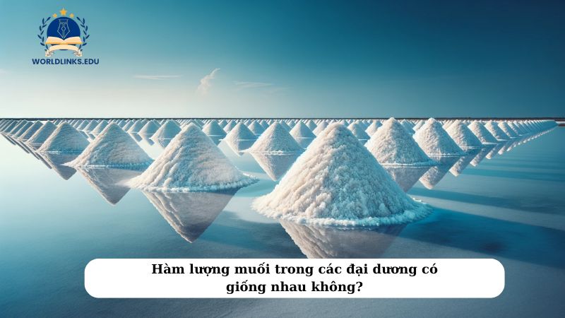 Hàm lượng muối trong các đại dương có giống nhau không?