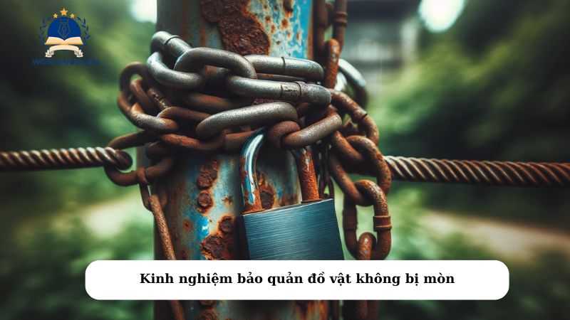 Kinh nghiệm bảo quản đồ vật không bị mòn