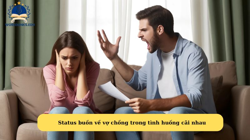 Status buồn về vợ chồng trong tình huống cãi nhau