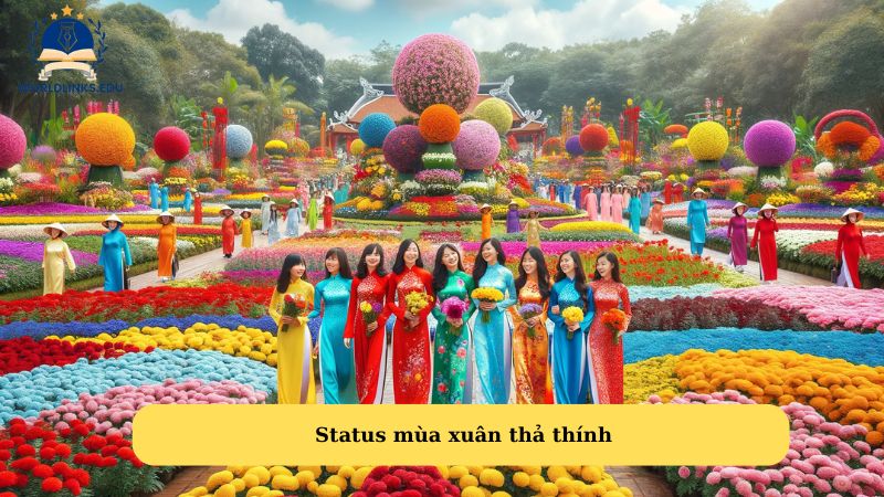 Status mùa xuân thả thính